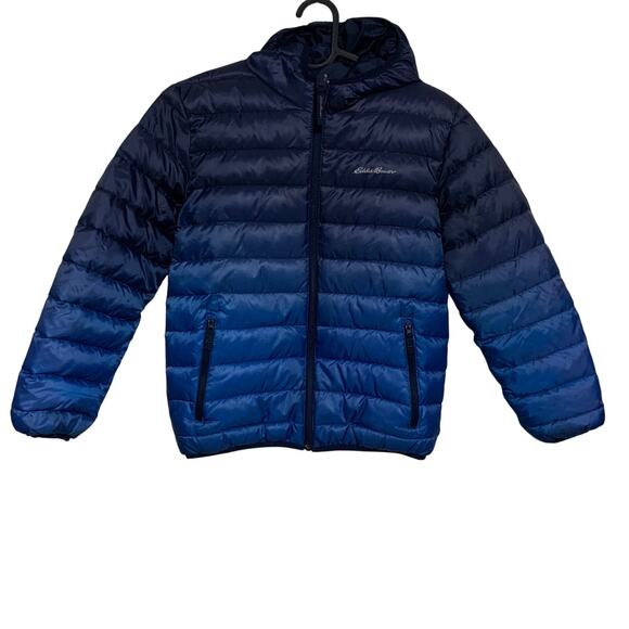 Eddie Bauer Reversable Puffer Jacket Blue  Boys Size M (10/12) - Picture 1 of 6